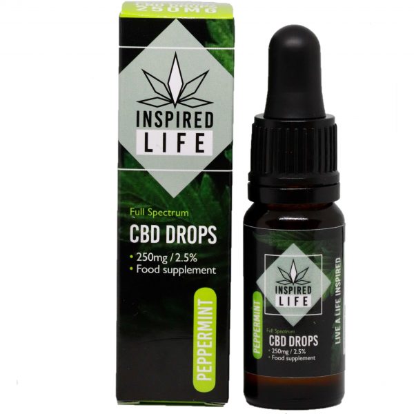 250mg CBD Cannabis Oil Hemp Drops 10ml - Inspired Life CBD