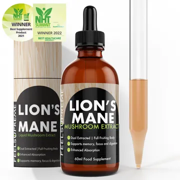 Feel Supreme Lion's Mane liquid extract tincture 60ml with pipette