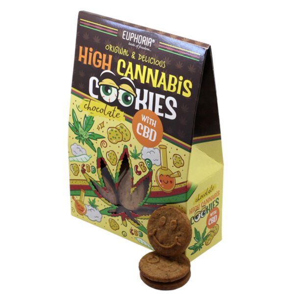 A pack of 🍪🌿 Euphoria High Cannabis Chocolate Cookies with CBD