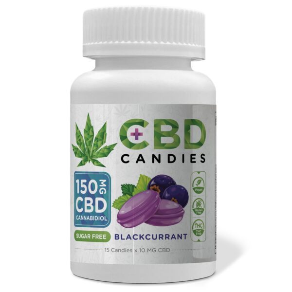 A pack of Euphoria CBD Blackcurrant Candies - 150 mg