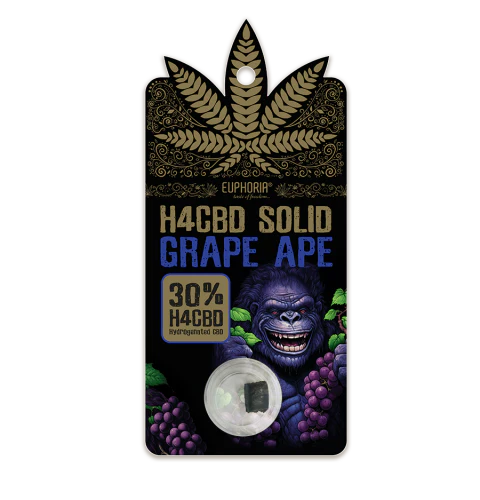 A pack of Euphoria H4CBD Solid Hash 30% - Grape Ape